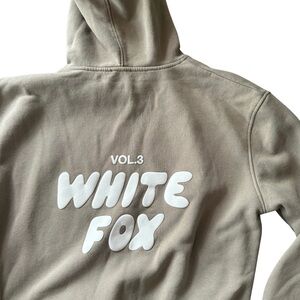 Small/Medium White Fox Tan Hoodie